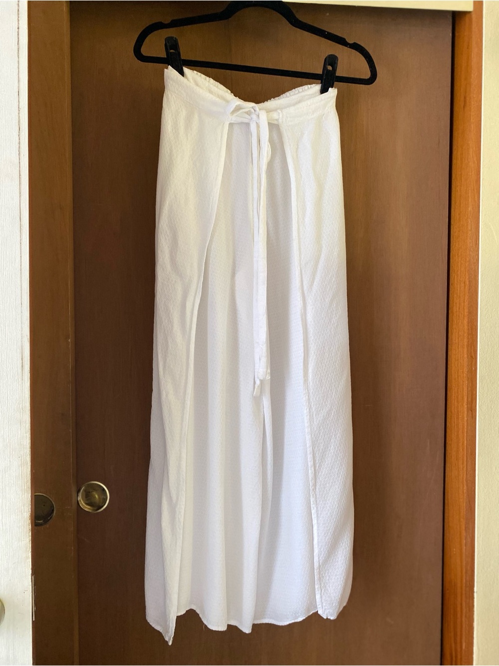 lovestitch White Wide-Leg Tie Front Pants